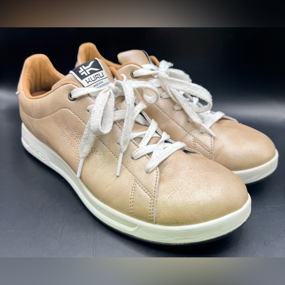 KURU Women’s Beige Leather‎ Sneakers- Size:11